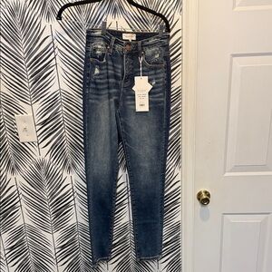 Stylish Dark Blue Skinny Jeans